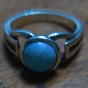 Larimar size 8 Ring sterling silver